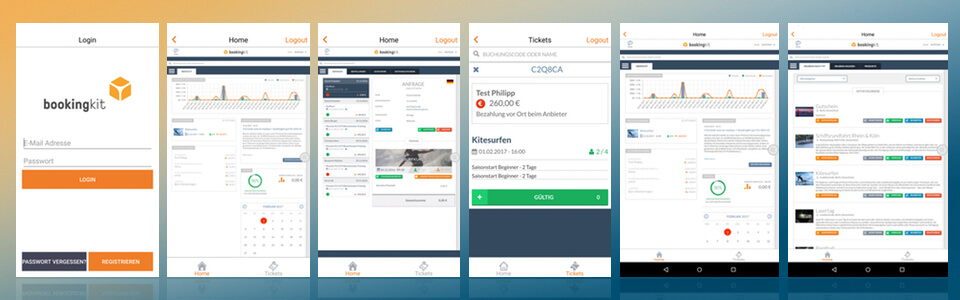 bookingkit Anbieter-App Screenshots