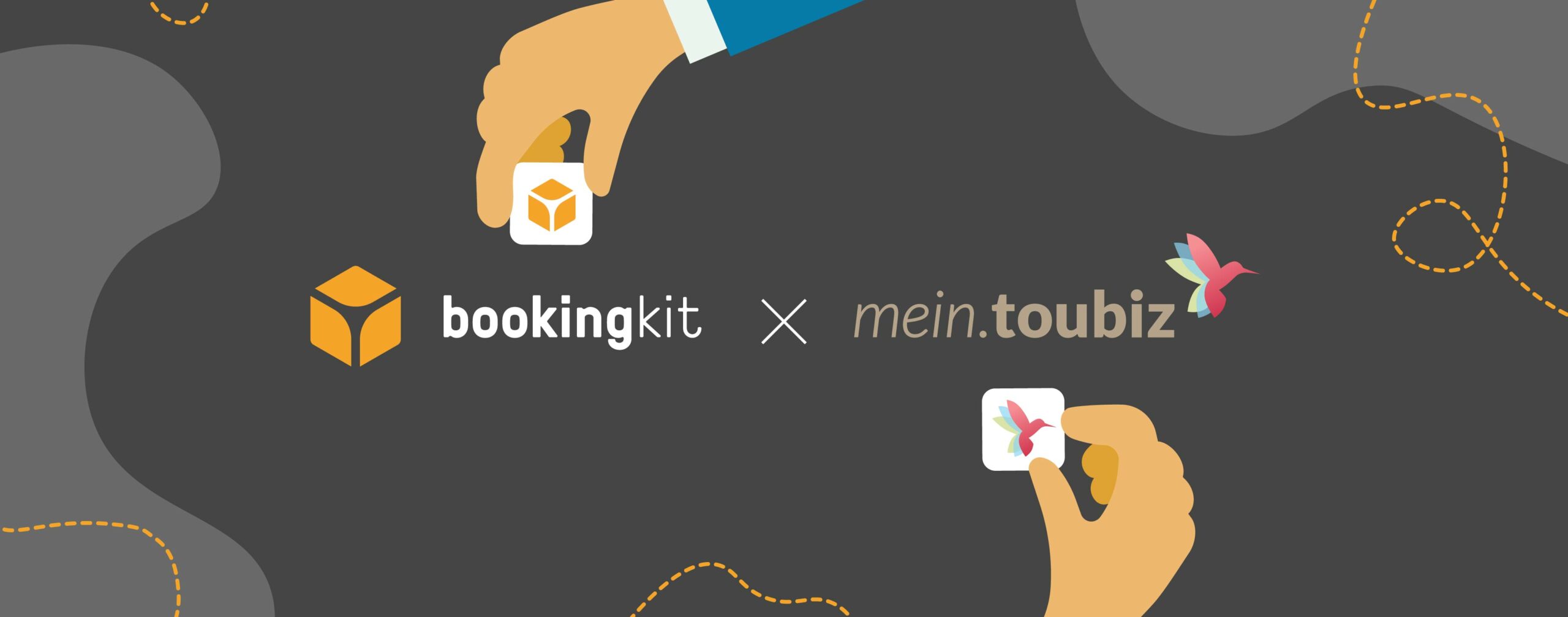 Official announcement of a strategic partnership between bookingkit and mein.toubiz, focused on improving tourism management solutions and streamlining booking services for better user experience