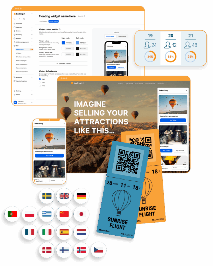 bookingkit NEXT Widget improving online ticket sales on mobile devices